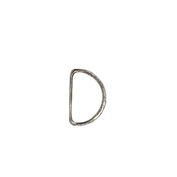 D-ring, sølv flad 19mm, #441
