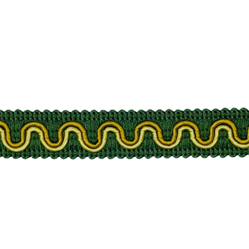 Agraman, vissengrøn med zig-zag mønster, 12 mm, 1m