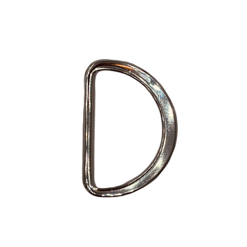 D-ring, sølv flad 31mm, #443