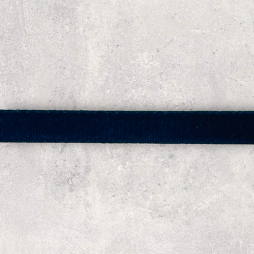 Velourelastik, marineblå 6mm, 1m