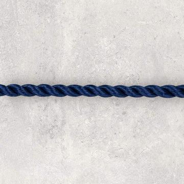 Possementsnor, marineblå blank 3mm, 1m