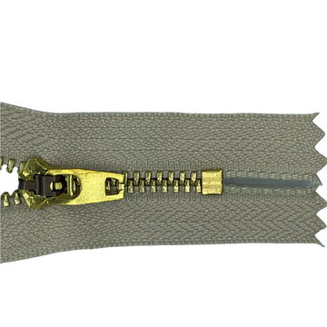 Kitfarvet metal bukselynlås 14cm 4mm messing