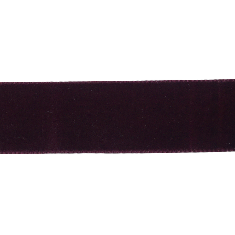 Velourbånd, bordeauxrød 22mm, 1m