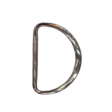 D-ring, sølv flad 38mm, #444