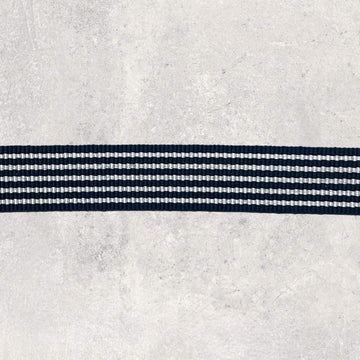 Bånd med sort/hvid stribe 12mm, 1m