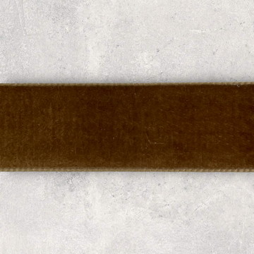 Velourbånd, brun 22mm, 1m