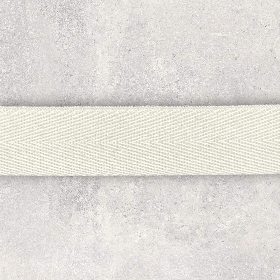 Bændel, økologisk off white 15mm, 1m