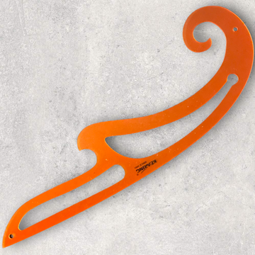 Franske kurver/kurvelineal, orange #1