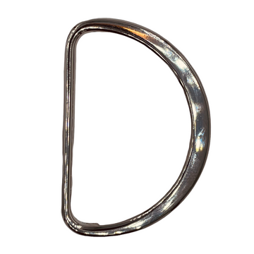 D-ring, sølv flad 50mm, 1 par #446