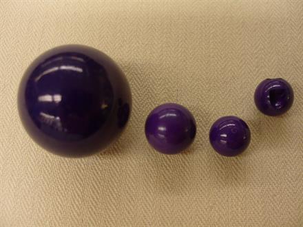 Kugleknap, mørk violet, 20mm