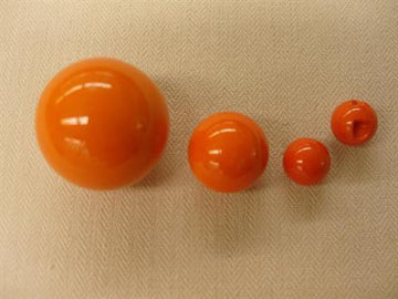 Kugleknap, orange, 20mm