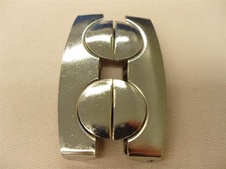 Sølv  bæltespænde,  2 ringe 50mm