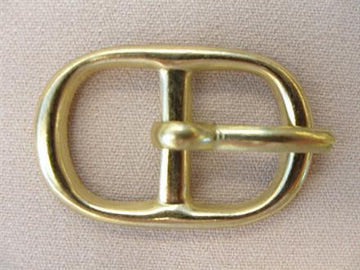 Guld bæltespænde, oval 15mm
