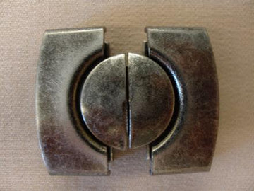 Sort metal  bæltespænde, 1 ring 25mm