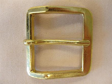 Guld bæltespænde, firkant m. knæk 35mm