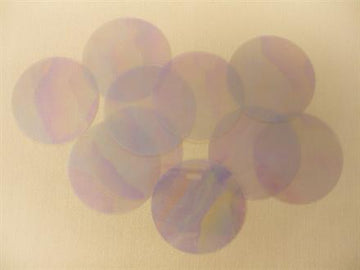 Rund paillet, violet transparent 50mm, 10 stk.