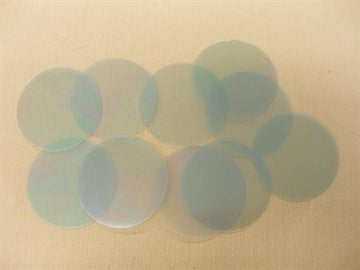 Rund paillet, lyseblå transparent 35mm, 10 stk.