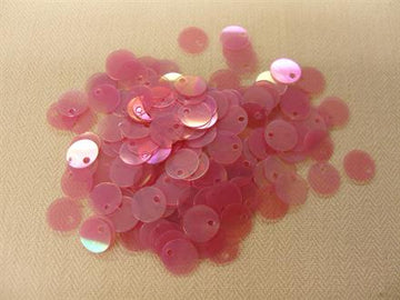 Rund paillet, pink transparent  6mm, ca.3 g