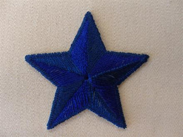 Strygemærke, stjerne mørkeblå 3,5cm