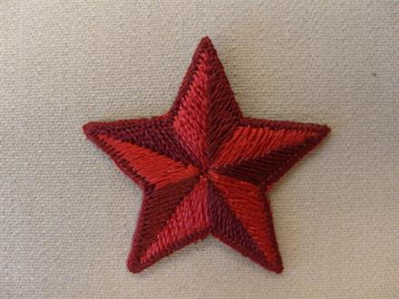 Strygemærke, stjerne rød 3cm