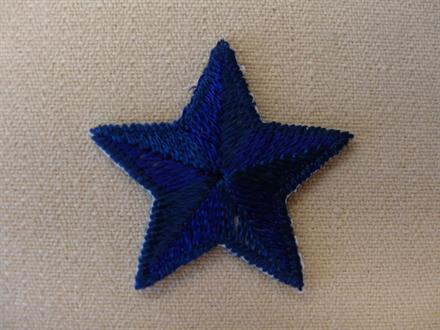 Strygemærke, stjerne mørkeblå 2,5cm