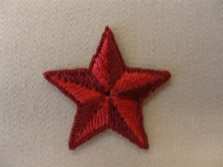 Strygemærke, stjerne rød 2,5cm