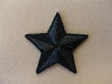 Strygemærke, stjerne sort 2,5cm