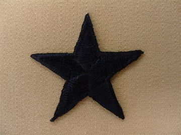 Strygemærke, stjerne marineblå 3cm