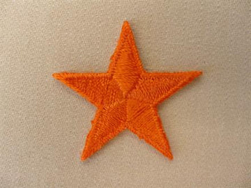 Strygemærke, stjerne orange 3cm
