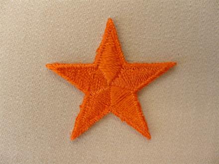 Strygemærke, stjerne orange 3cm
