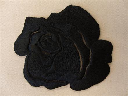Strygemærke, rose, sort