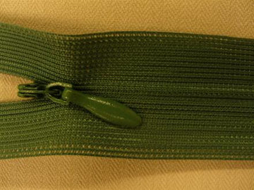 Lynlås usynlig støvet grøn 60cm tynd