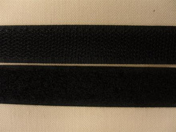 Burrebånd, sort 12mm, 1m