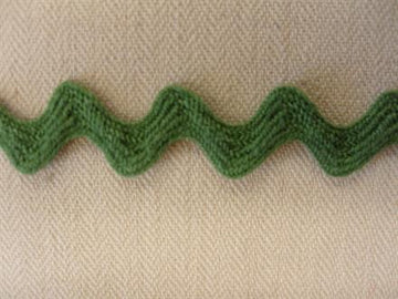 Zigzagbånd, støvet grøn 10mm